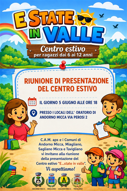 Riunione di presentazione del centro estivo